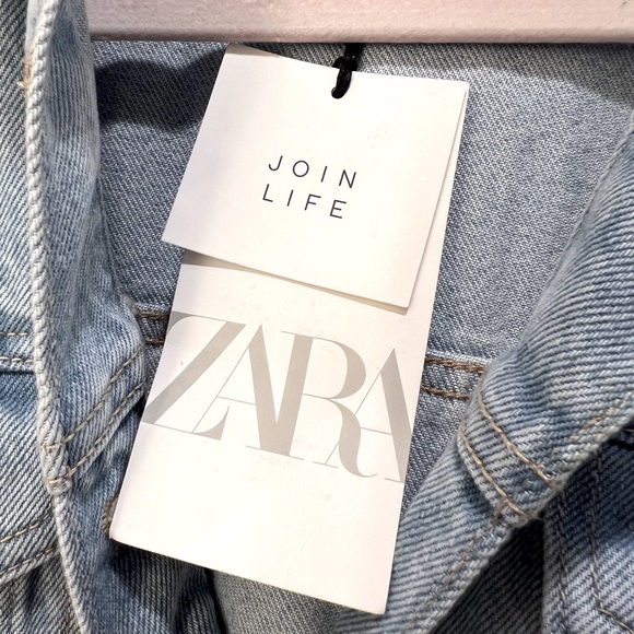 Zara Bermuda Jean Romper New with Tags Size S - Picture 2 of 5